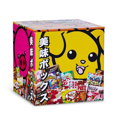 Dagashi Anime Otaku Japanese Snacks 4 x 4 Inch Tin Storage Box Image 2