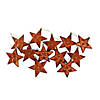 DAK 12ct Matte Burnt Orange Glittered Star Shatterproof Christmas Ornaments 5" Image 2