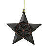 DAK 12ct Matte Chocolate Brown Glittered Star Shatterproof Christmas Ornaments 5" Image 1