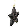 DAK 12ct Matte Chocolate Brown Glittered Star Shatterproof Christmas Ornaments 5" Image 1