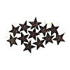 DAK 12ct Matte Chocolate Brown Glittered Star Shatterproof Christmas Ornaments 5" Image 2