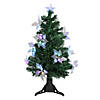 DAK 3' Pre-Lit Medium Fiber Optic Floral Artificial Christmas Tree - Multi-Color Lights Image 1