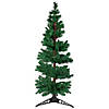 DAK 5' Pre-Lit Slim Pine Spiral Artificial Christmas Tree - Multicolor Fiber Optic Lights Image 1