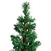 DAK 5' Pre-Lit Slim Pine Spiral Artificial Christmas Tree - Multicolor Fiber Optic Lights Image 2