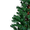 DAK 5' Pre-Lit Slim Pine Spiral Artificial Christmas Tree - Multicolor Fiber Optic Lights Image 3