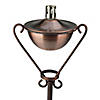 DAK 61" Brushed Copper Half Moon Oil Lamp Outdoor Patio Torch Image 1