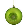DAK 6ct Green Retro Reflector Matte Christmas Ball Ornaments 4" (100mm) Image 1