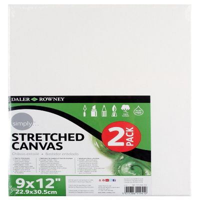 Daler-Rowney Simply Stretched Canvas 2/Pkg-9"X12" Image 1