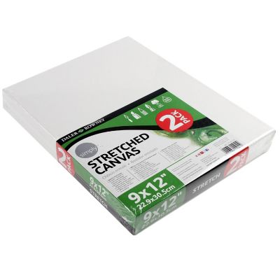 Daler-Rowney Simply Stretched Canvas 2/Pkg-9"X12" Image 1