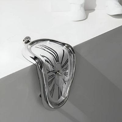 Dali Melting Tabletop Clock with Roman Numeral Display Image 3
