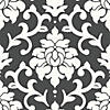 Damask Black Peel & Stick Wallpaper Image 1