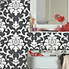 Damask Black Peel & Stick Wallpaper Image 1