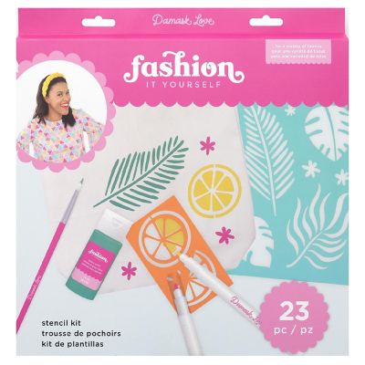 Damask Love Fabric Stencil Kit Image 1