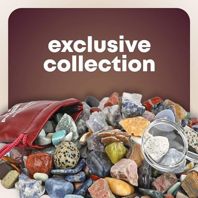 Dan&Darci Mega Rock Collection for Kids - Includes 250+ Bulk Rocks, Gemstones & Crystals Plus Genuine Fossils and Minerals Image 3