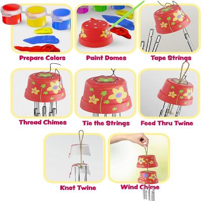 Dan&Darci - Wind Chime Making & Painting Kit - Arts and Crafts Gift Image 3