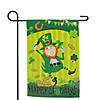 Dancing Leprechaun "Happy St. Patty's" Outdoor Garden Flag 18" x 12.5" Image 1