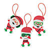 Dancing Santa Ornament Craft Kit - Makes 12 Image 1