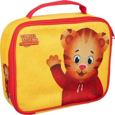 Daniel Tiger's Neighborhood Insulated Lunch Sleeve - Reusable Heavy Duty Tote Bag w Mesh Pocket (Daniel Tiger - Yellow) Back to School Lunch Box for Kids Image 1