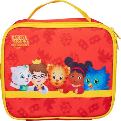 Daniel Tiger's Neighborhood Insulated Lunch Sleeve - Reusable Heavy Duty Tote Bag w Mesh Pocket (Friends) - Back to School Lunch Box for Kids Image 1