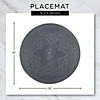 Dark Green Round Fringed Placemat Set Of 6 Image 4