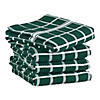 Dark Green Solid Windowpane Terry Dishtowel 4 Piece Image 2