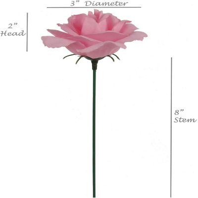 Dark Pink Rose Picks - Silk Flowers (100PCS) Image 2