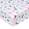 Darling Dinosaurs Microfiber Fitted Crib Sheet Image 1