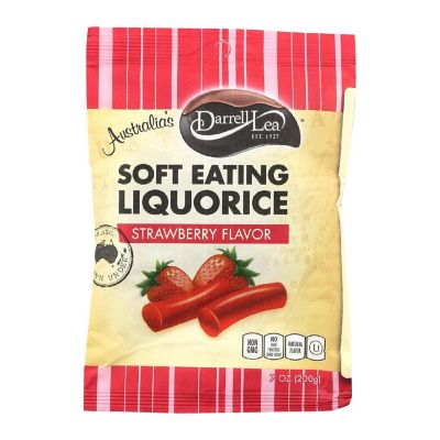 Darrell Soft Eating Liquorice - Strawberry - Case of 8 - 7 oz. Image 1