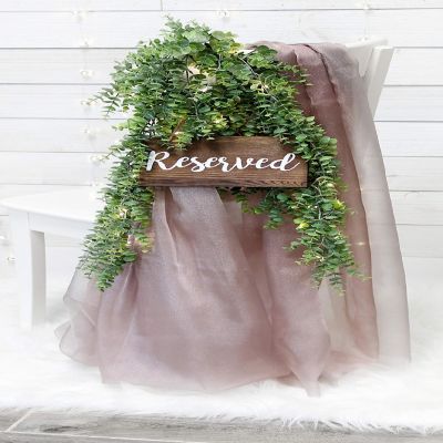 Darware Hanging Wooden Reserved Signs (6-Pack); Rustic Style Wood Signs for Weddings, Special Events, and Functions to Hang on Chairs, in Doorways Image 3