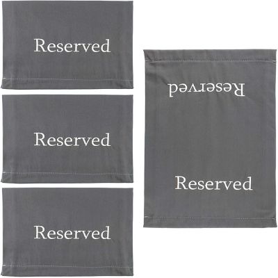 Darware Reserved Chair/Pew Cloths (4-Pack, Gray); Reserved Signs for Pews, Chairs, and Events Image 1