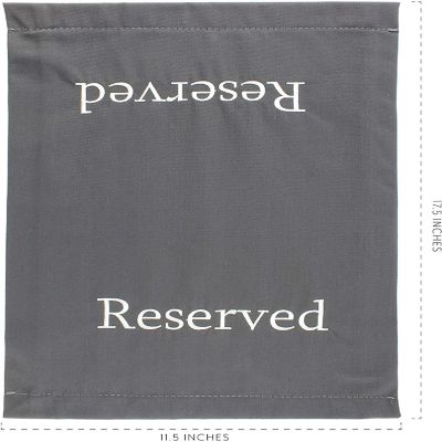 Darware Reserved Chair/Pew Cloths (4-Pack, Gray); Reserved Signs for Pews, Chairs, and Events Image 2