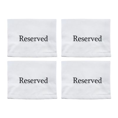 Darware Reserved Chair/Pew Cloths (4-Pack, White); Reserved Signs for Pews, Chairs, and Events Image 1