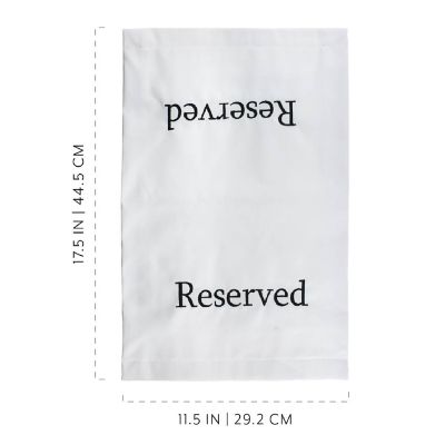 Darware Reserved Chair/Pew Cloths (4-Pack, White); Reserved Signs for Pews, Chairs, and Events Image 2