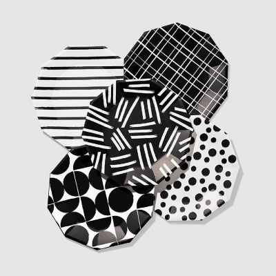 Dashes And Dots Large Plates -10/Pack - 10 Pieces Image 1