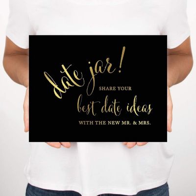 Date Jar Ideas Black Gold 8.5x11 Image 2