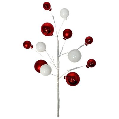 David Christopher Collection 16" Elegant Red &amp; White Ball Pick Image 1