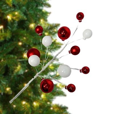 David Christopher Collection 16" Elegant Red &amp; White Ball Pick Image 2