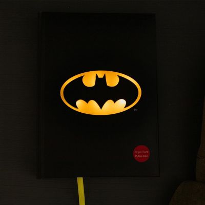 DC Comics Batman Logo Light-Up Hardcover Notebook Image 1