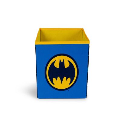 DC Comics Batman Logo Storage Bin Cube Organizer  11 Inches Image 1
