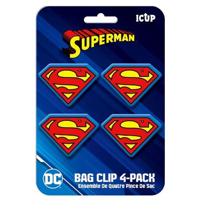 DC Comics Classic Superman Logo Bag Clip 4 Pack Image 1