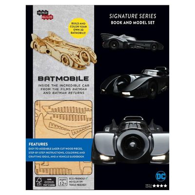 DC Comics Incredibuilds Batmobile 3D Wood Model and Book Image 1