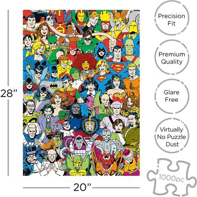 DC Comics Retro Cast 1000 Piece Jigsaw Puzzle Image 1
