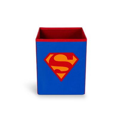 DC Comics Superman Logo Storage Bin Cube Organizer  11 Inches Image 1
