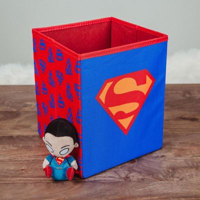 DC Comics Superman Logo Storage Bin Cube Organizer  11 Inches Image 2