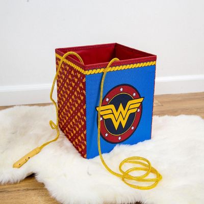DC Comics Wonder Woman Logo Storage Bin Cube Organizer  11 Inches Image 2