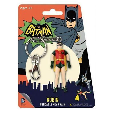 DC Robin Bendable Character Hanging Keychain Charm Image 1