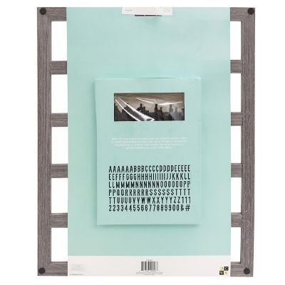 DCWV Backless Letterboard 16"X20"-Grey Oak Image 1