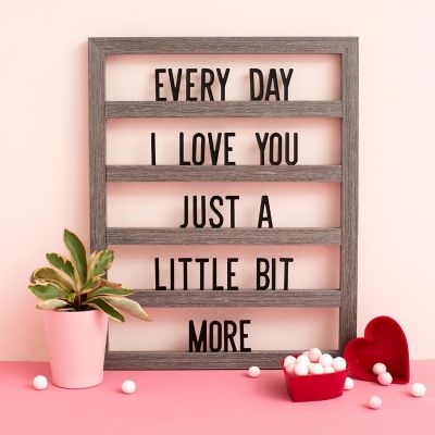 DCWV Backless Letterboard 16"X20"-Grey Oak Image 2