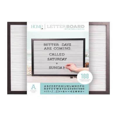 DCWV Framed Letterboard 20"X16"-Black W/White Insert Image 1