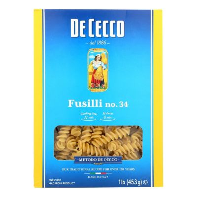 De Cecco Pasta - Pasta - Fusilli - Case of 12 - 16 oz Image 1